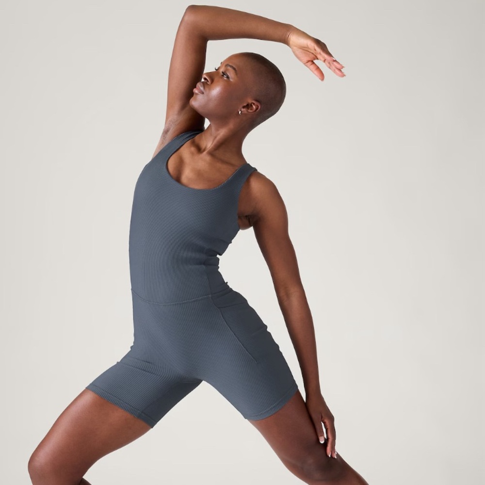 Athleta Salutation Rib Bike Suit